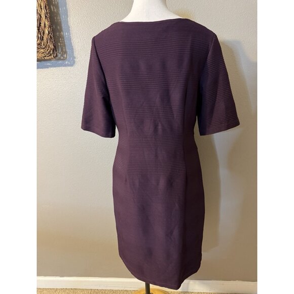 Connected Dress 14 Burgundy Wine Sheath Wedding Party Cruise Event Washable New - Picture 10 of 14